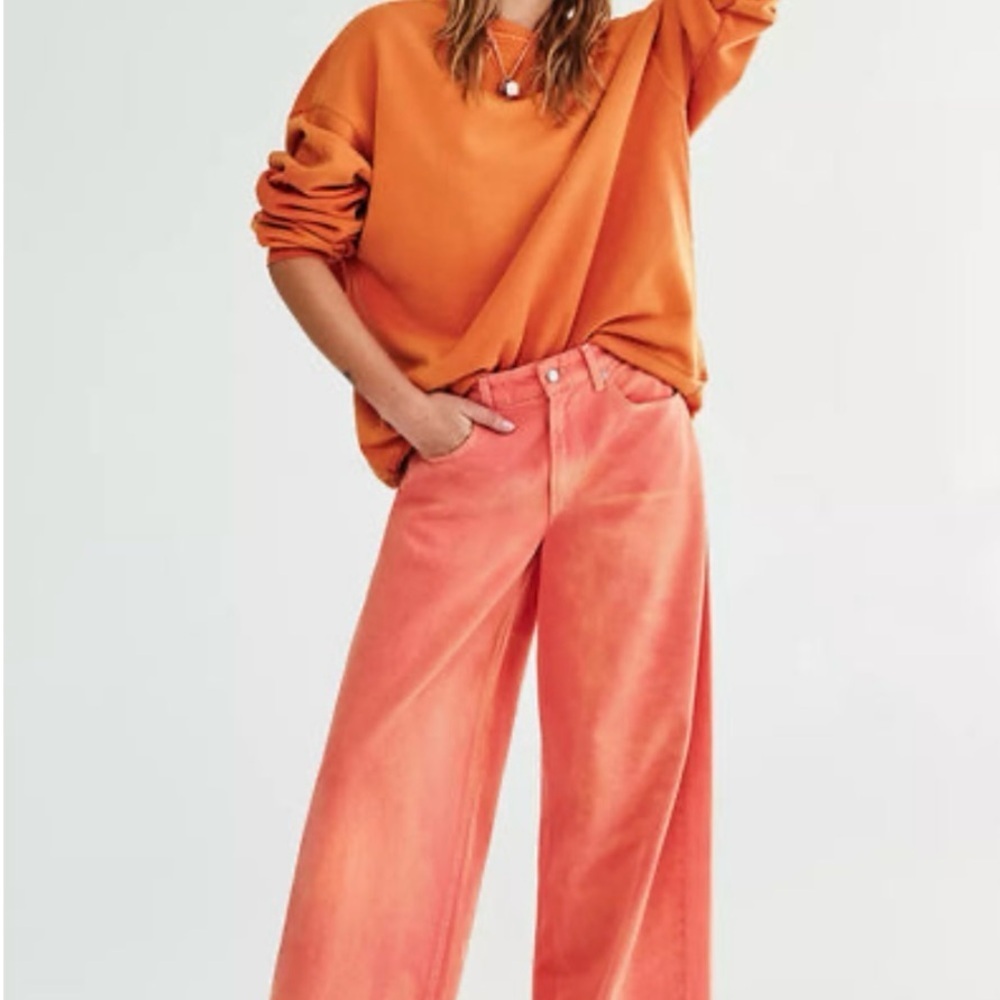 We The Free Pink Flare Jeans